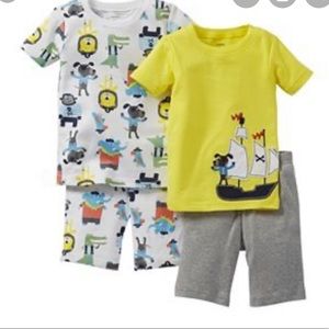 NEW Carters Boys 18 Months 4 Pc Cotton Pajamas Set